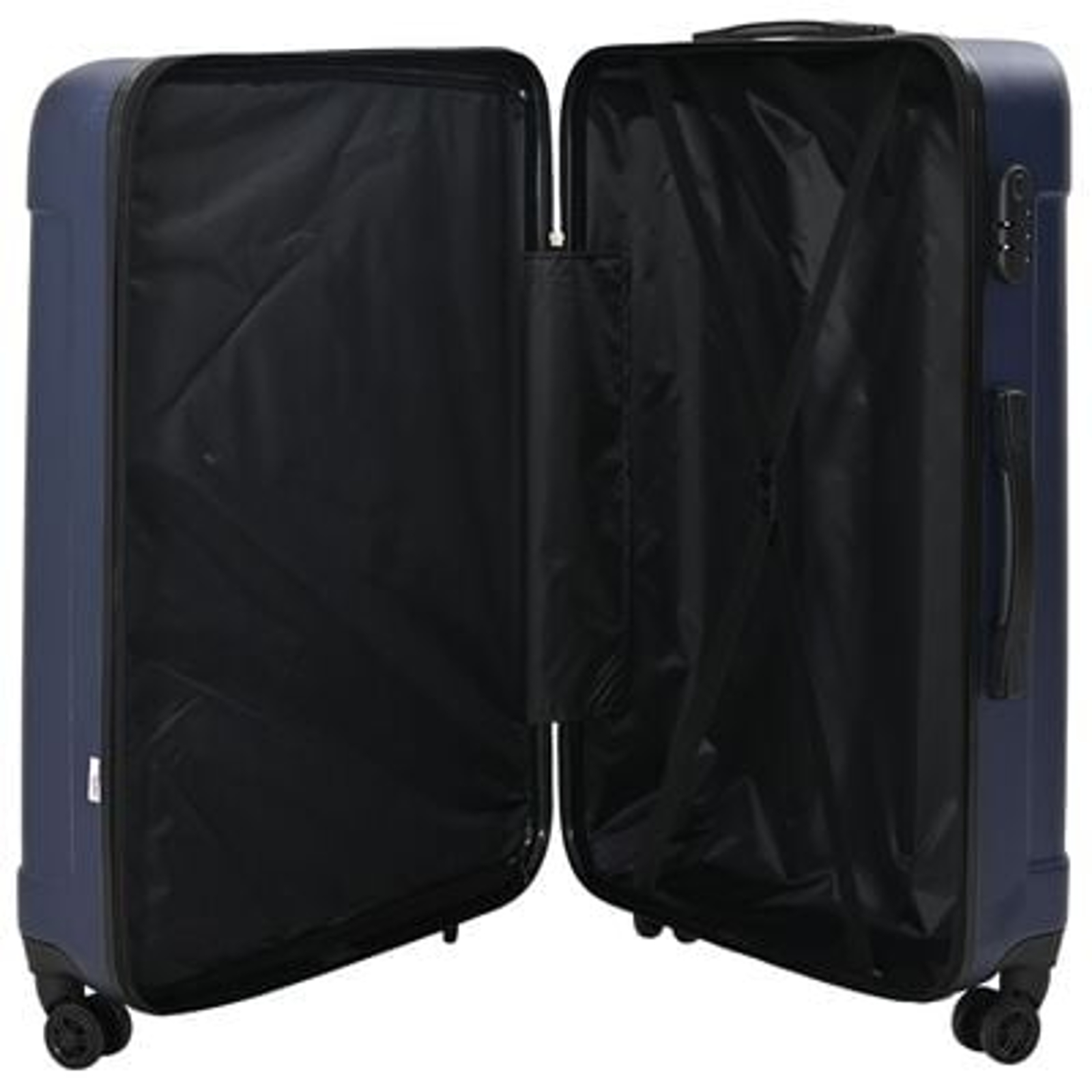 vidaXL Suitcase with Lock 3 pcs Dark Blue 50 x 31 x 78 cm ABS Plastic
