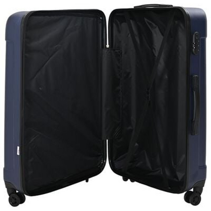vidaXL Suitcase with Lock 3 pcs Dark Blue 50 x 31 x 78 cm ABS Plastic