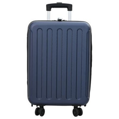 vidaXL Dark Blue Suitcase Folding 34 x 23 x 55.5 cm | ABS Plastic Travel Luggage
