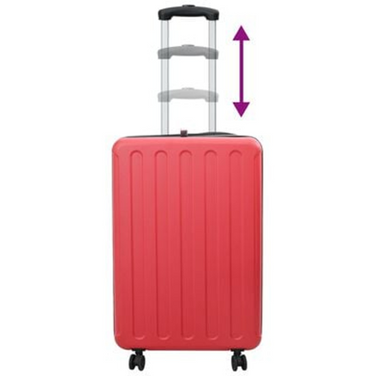 vidaXL Suitcase Folding with Lock Red 50 x 30 x 76 cm ABS Plastic