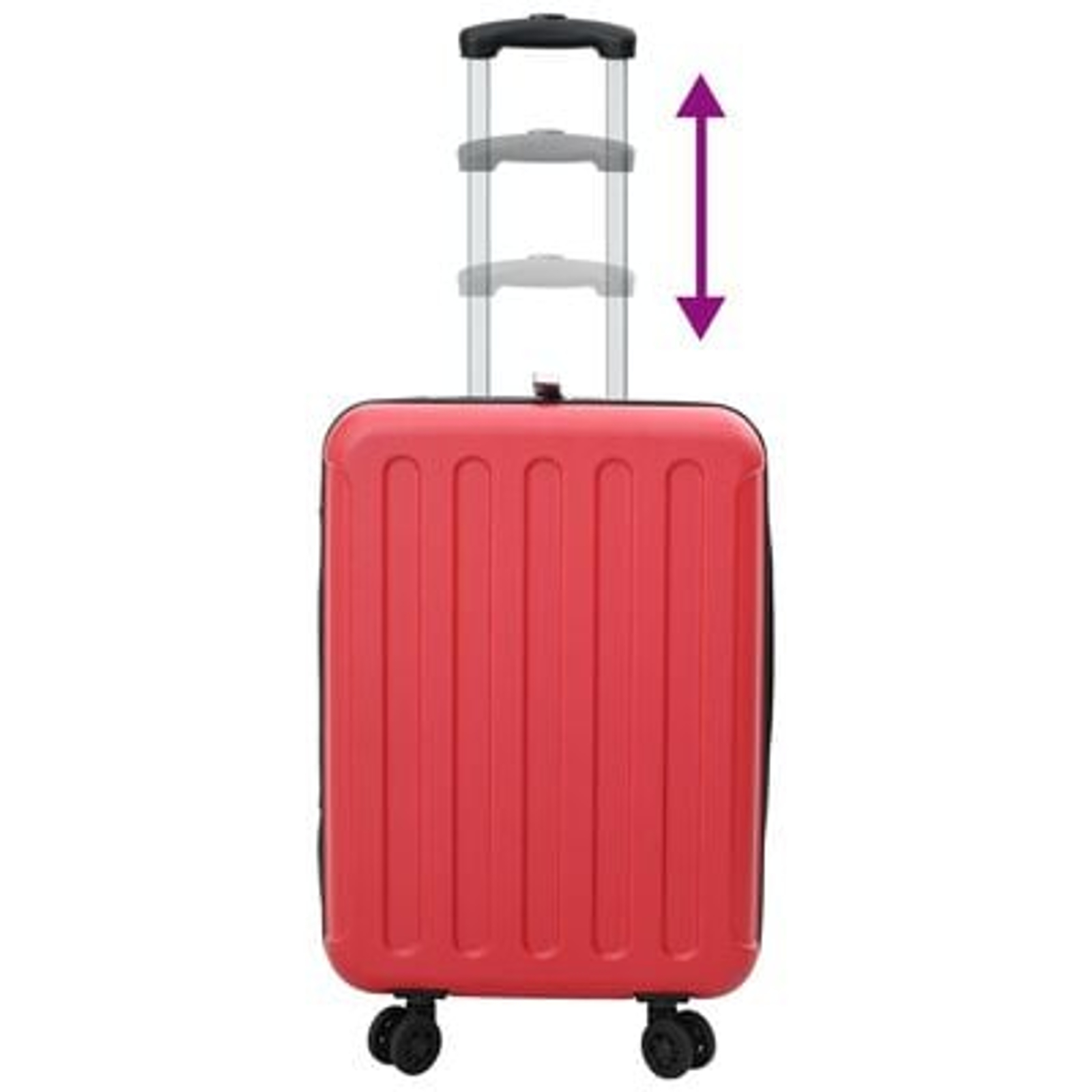 vidaXL Suitcase Folding with Lock Red 43 x 27 x 66 cm ABS Plastic