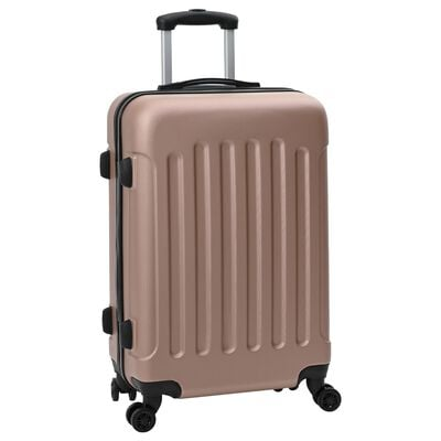 vidaXL Suitcase with Lock 3 pcs Rose Gold 50 x 31 x 78 cm ABS Plastic