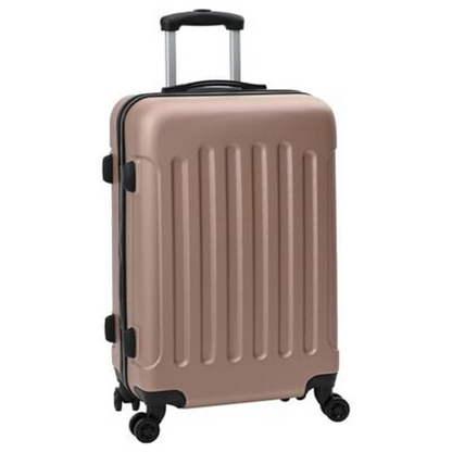 vidaXL Suitcase with Lock 3 pcs Rose Gold 50 x 31 x 78 cm ABS Plastic