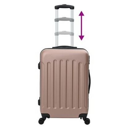 vidaXL Suitcase with Lock 3 pcs Rose Gold 50 x 31 x 78 cm ABS Plastic