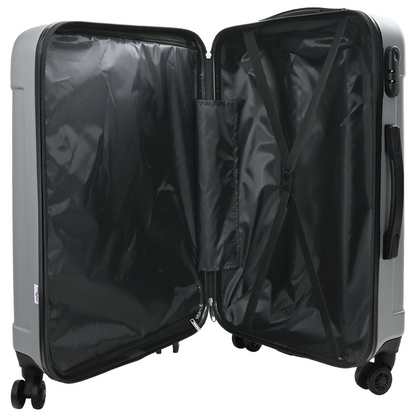 vidaXL Suitcase with Lock 3 pcs Silver 50 x 31 x 78 cm ABS Plastic