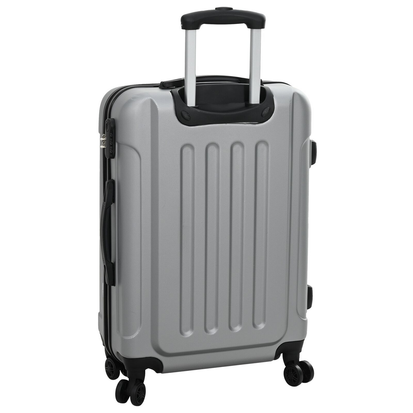 vidaXL Suitcase with Lock 3 pcs Silver 50 x 31 x 78 cm ABS Plastic