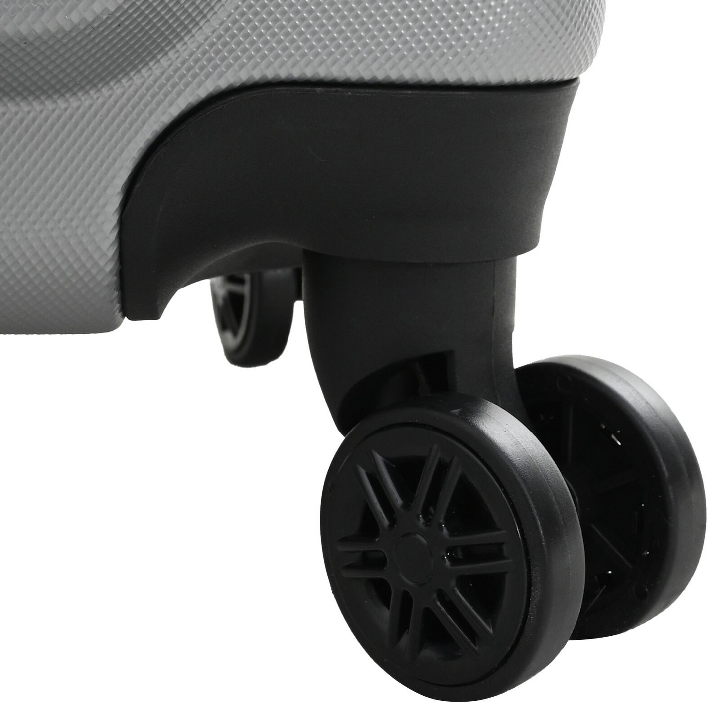 vidaXL Suitcase with Lock 3 pcs Silver 50 x 31 x 78 cm ABS Plastic