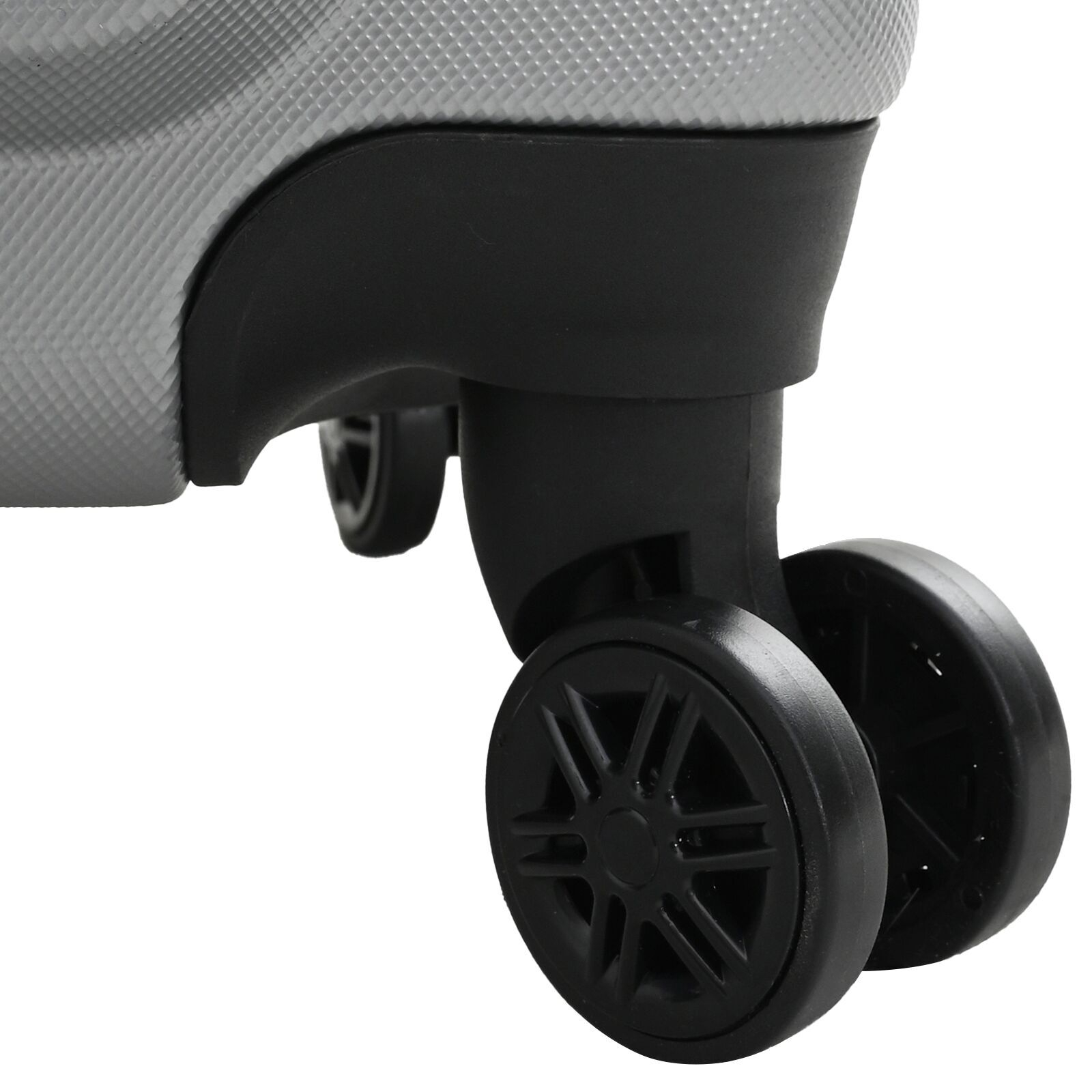 vidaXL Suitcase with Lock 3 pcs Silver 50 x 31 x 78 cm ABS Plastic