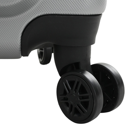 vidaXL Suitcase with Lock 3 pcs Silver 50 x 31 x 78 cm ABS Plastic