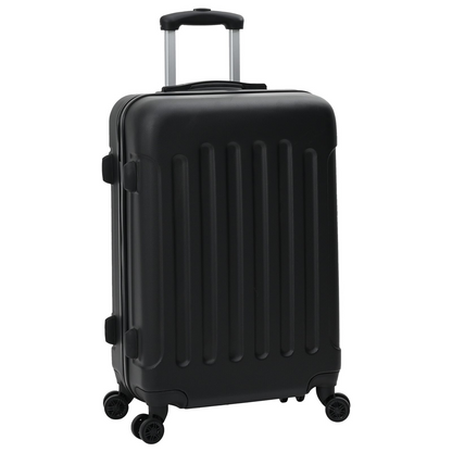 vidaXL Suitcase with Lock 3 pcs Black 50 x 31 x 78 cm ABS Plastic
