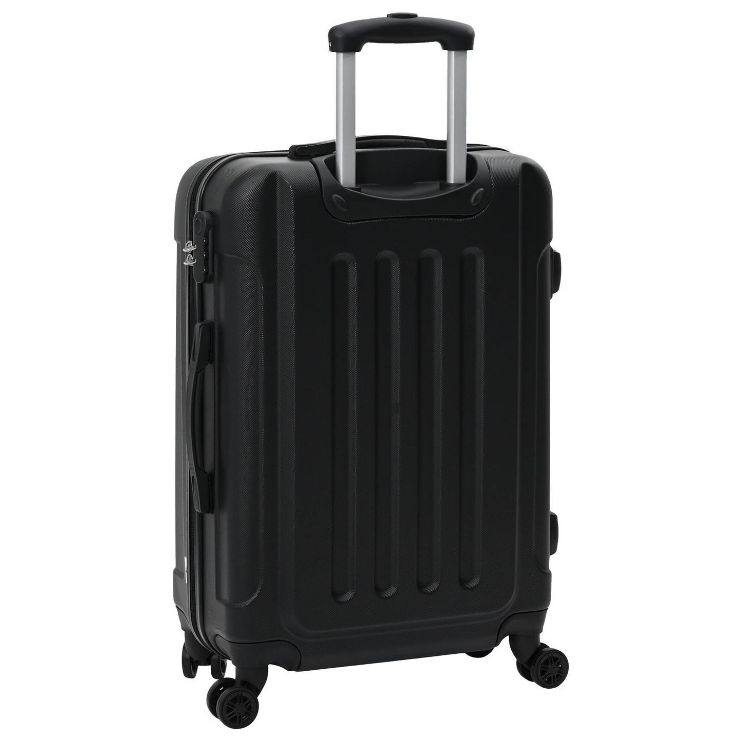 vidaXL Suitcase with Lock 3 pcs Black 50 x 31 x 78 cm ABS Plastic