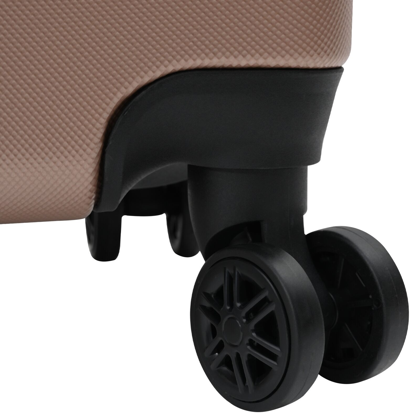 vidaXL Suitcase with Lock 3 pcs Rose Gold 50 x 31 x 78 cm ABS Plastic