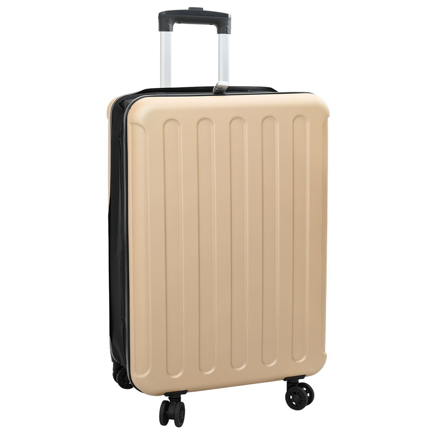 vidaXL Suitcase Folding Champagne 43 x 27 x 66 cm ABS Plastic