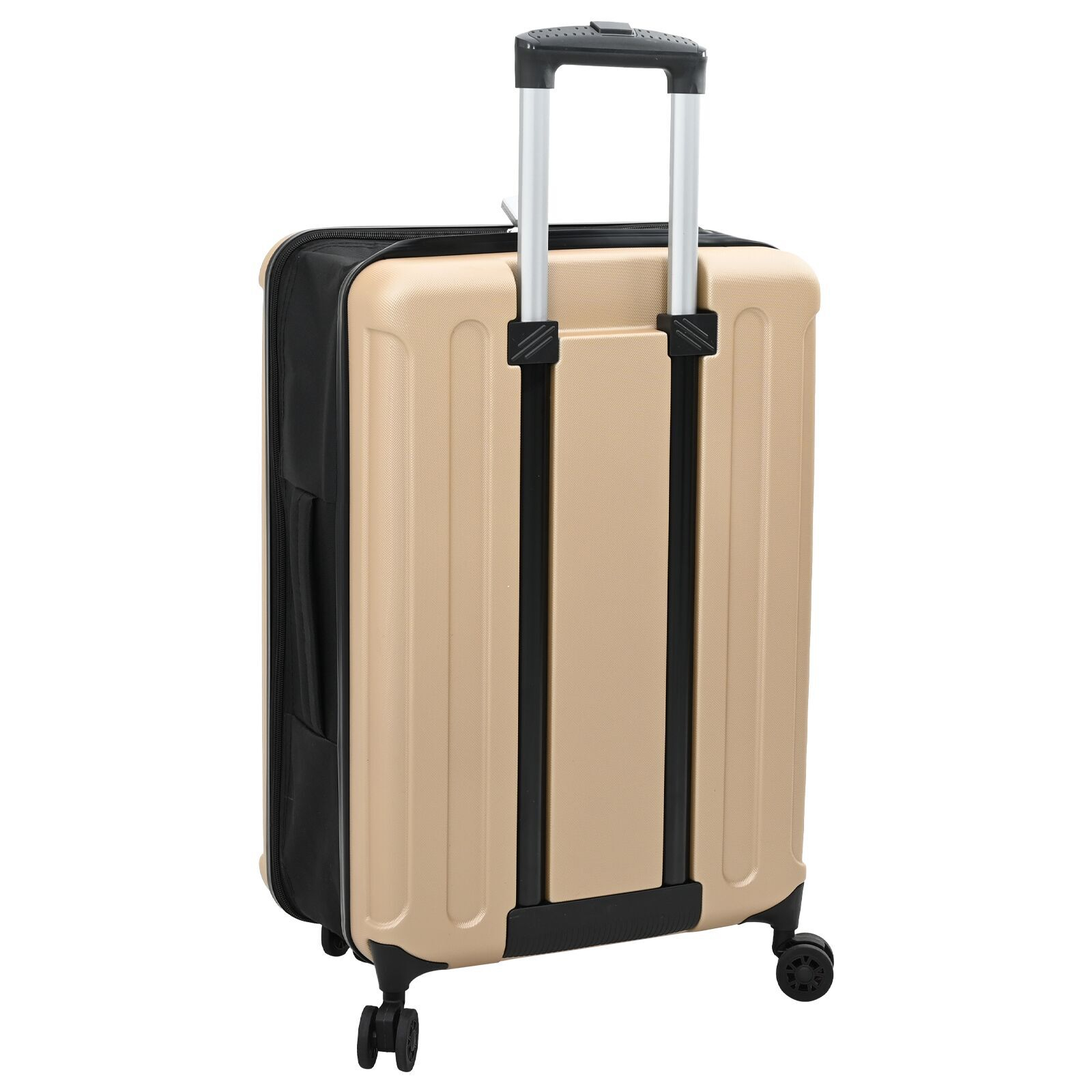 vidaXL Suitcase Folding Champagne 43 x 27 x 66 cm ABS Plastic