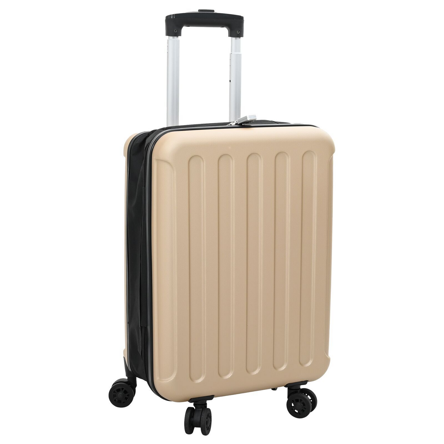 vidaXL Suitcase Folding - Champagne 34 x 23 x 55.5 cm - Durable ABS Plastic, Modern & Travel-Friendly