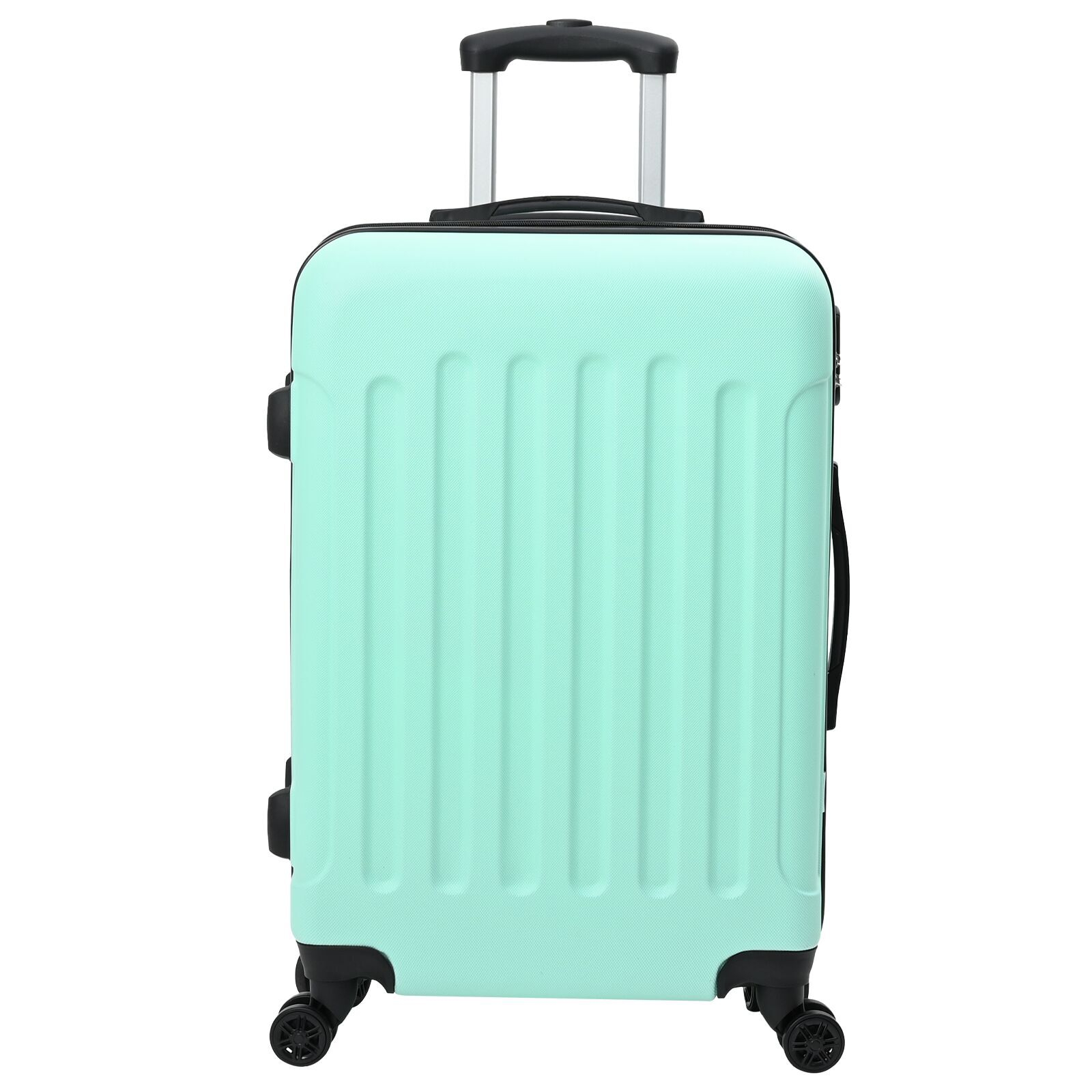 vidaXL Suitcase with Lock 3 pcs Mint green 50 x 31 x 78 cm ABS Plastic
