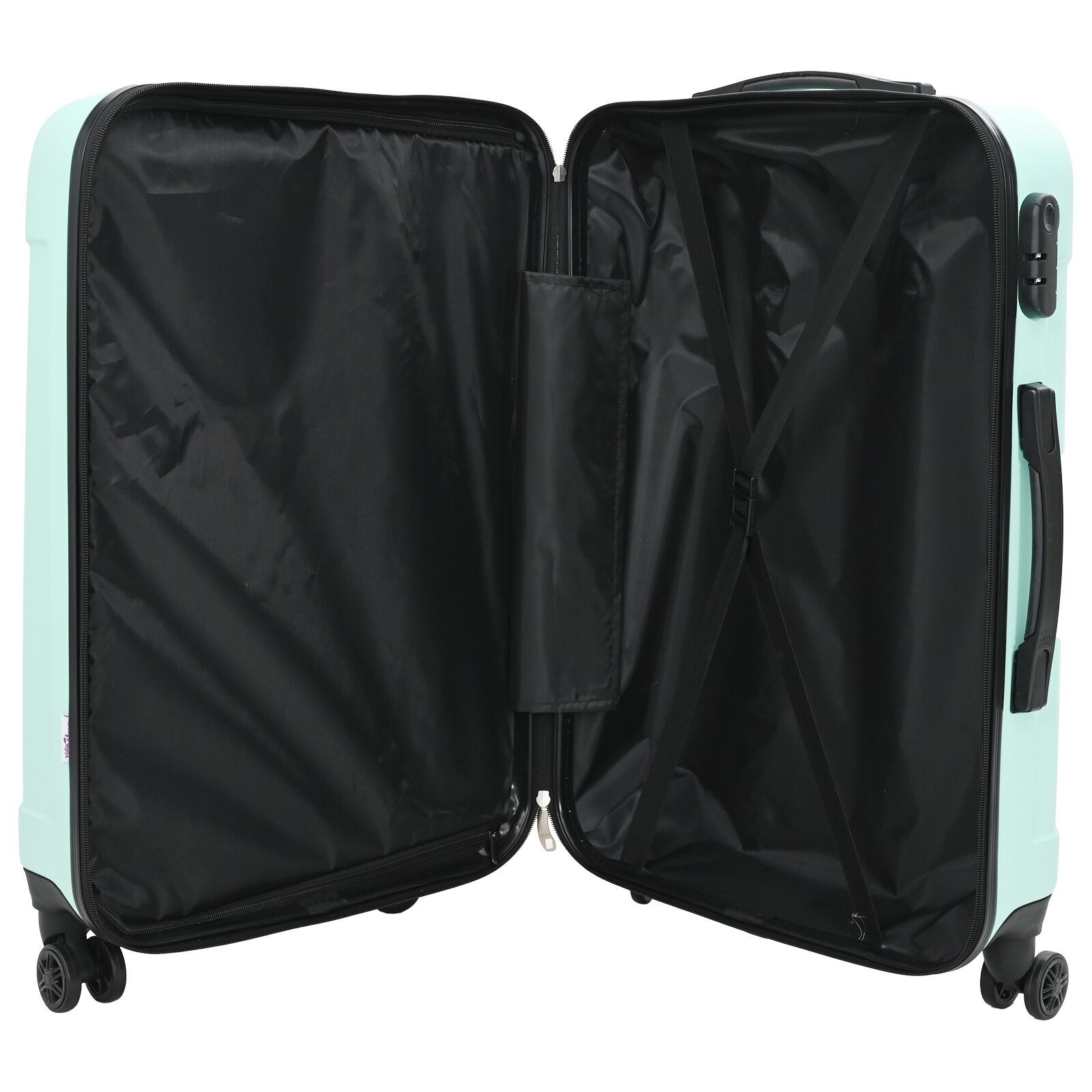 vidaXL Suitcase with Lock 3 pcs Mint green 50 x 31 x 78 cm ABS Plastic