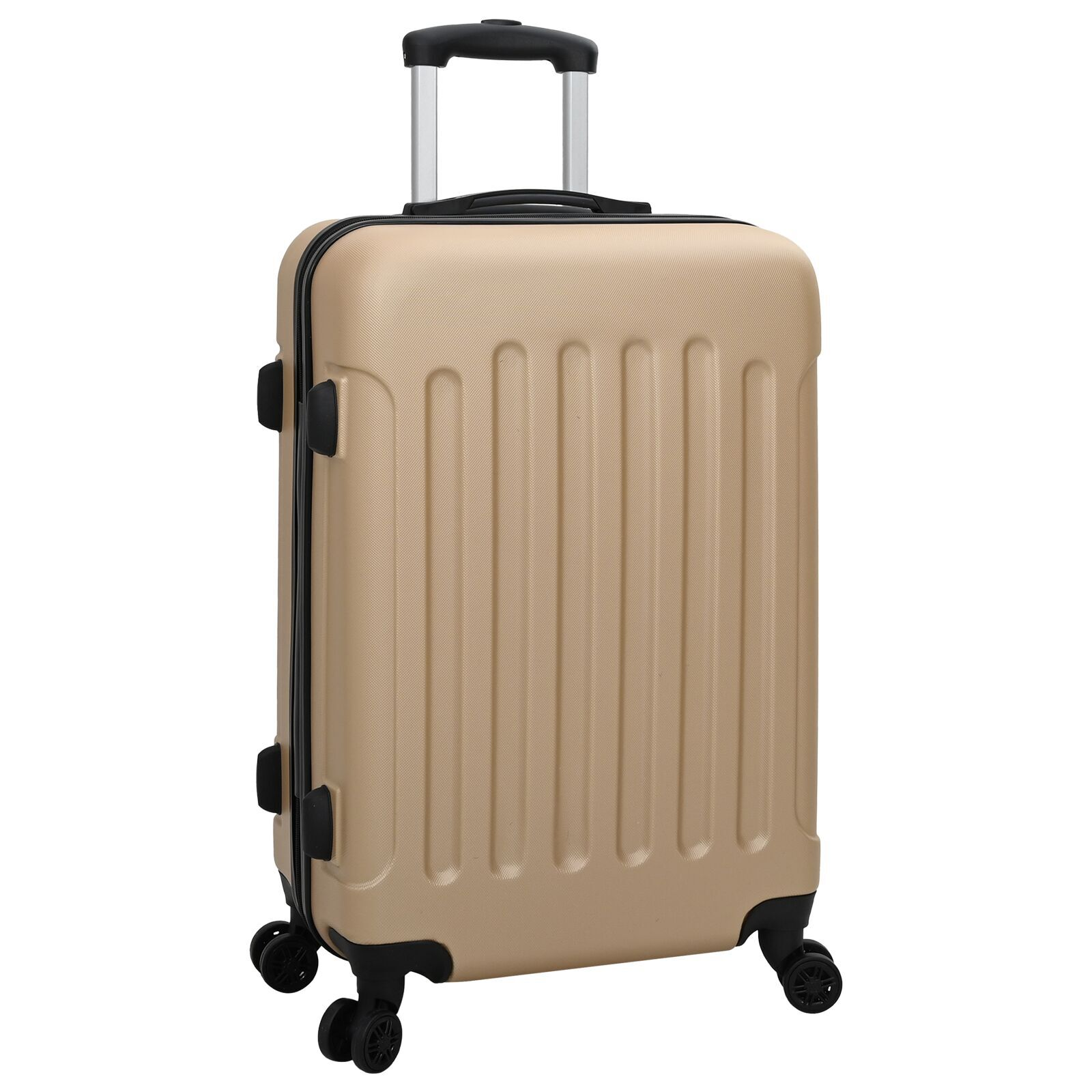 vidaXL Suitcase with Lock 3 pcs Champagne 50 x 31 x 78 cm ABS Plastic