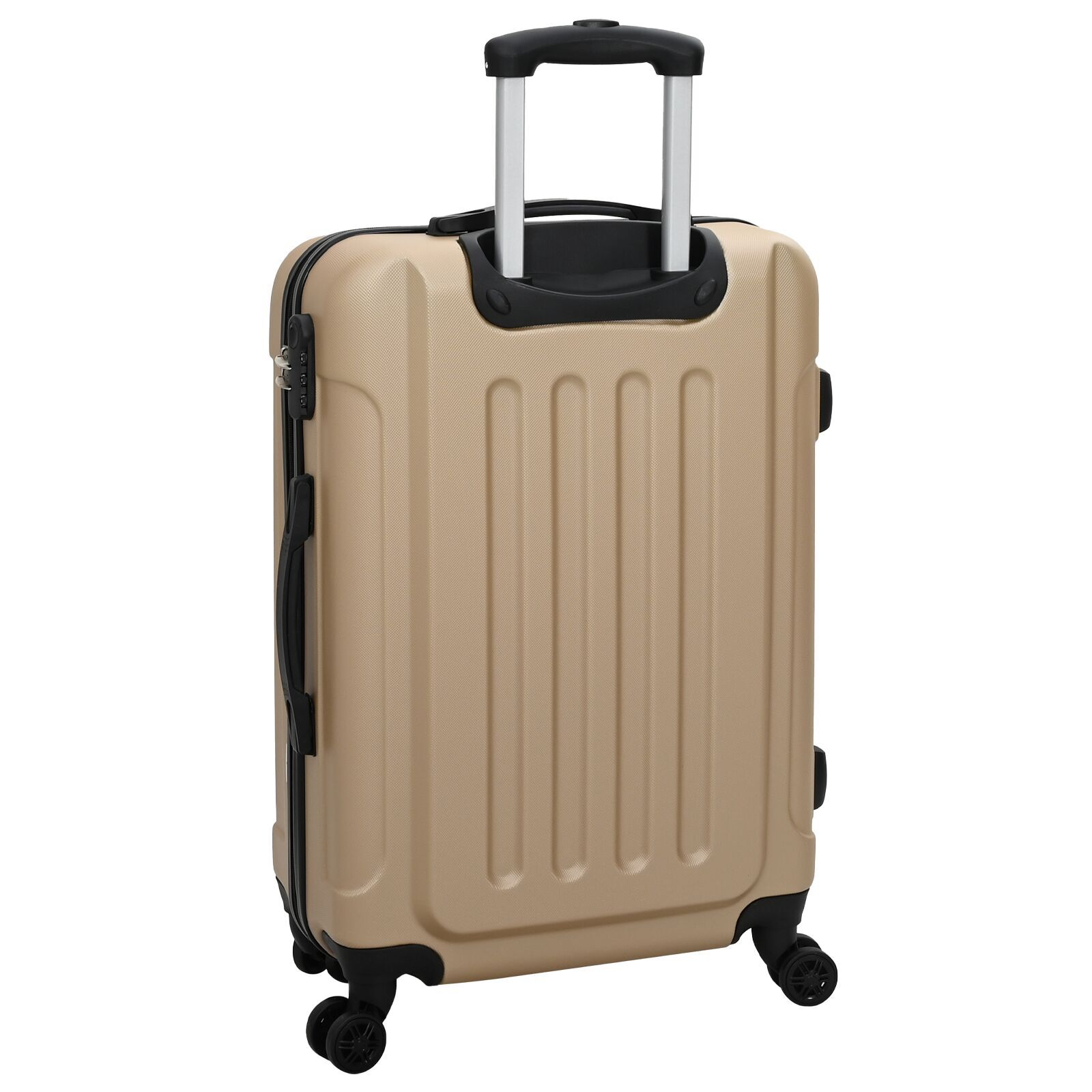 vidaXL Suitcase with Lock 3 pcs Champagne 50 x 31 x 78 cm ABS Plastic