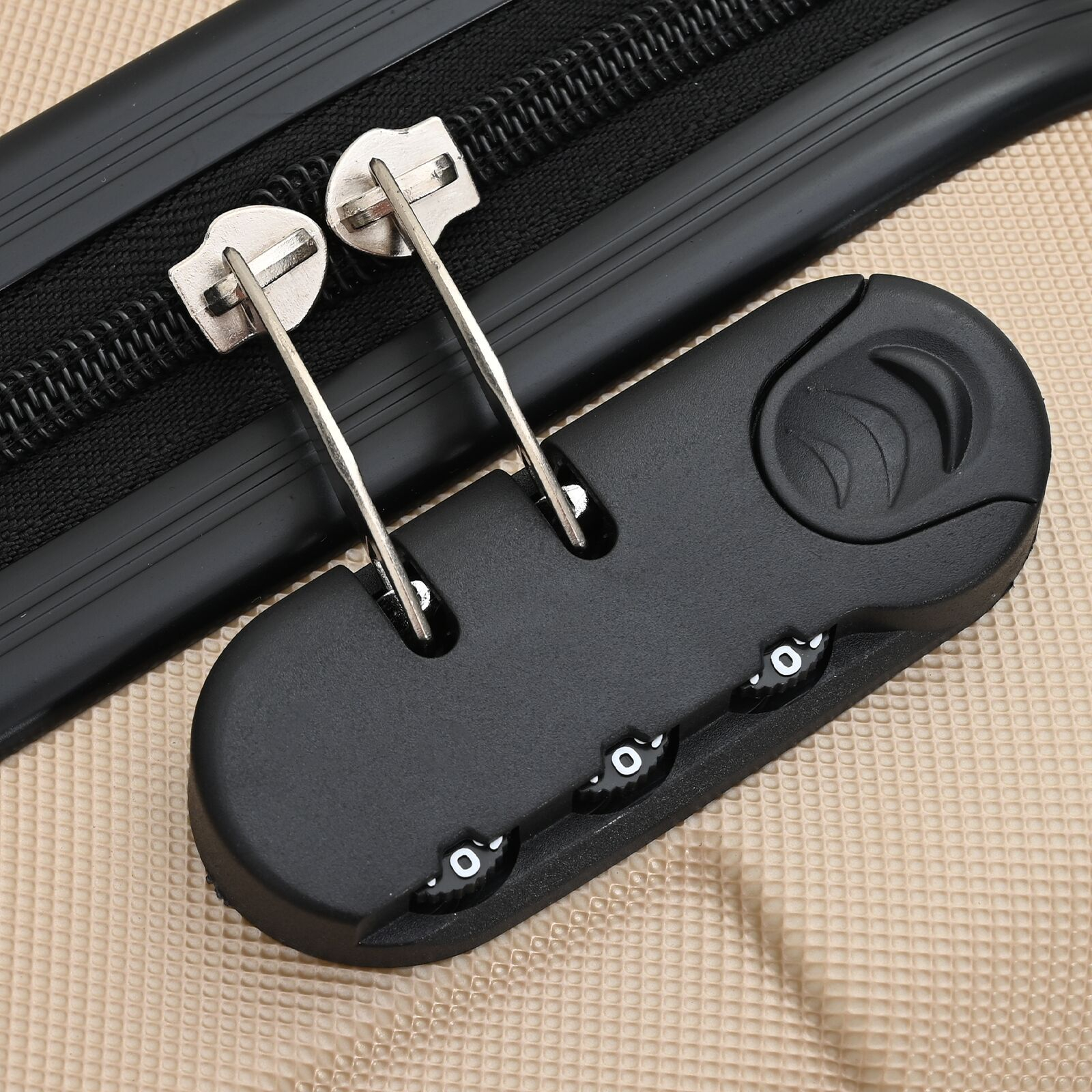 vidaXL Suitcase with Lock 3 pcs Champagne 50 x 31 x 78 cm ABS Plastic