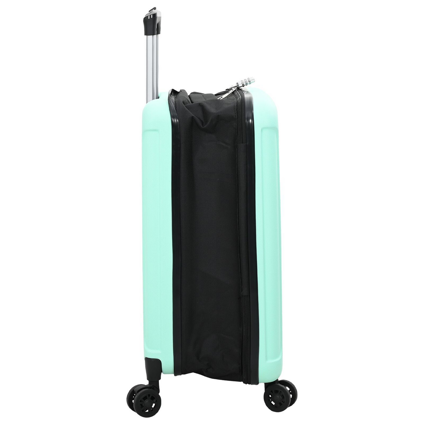 vidaXL Suitcase Folding Mint Green - Durable 34 x 23 x 55.5 cm ABS Plastic Travel Luggage