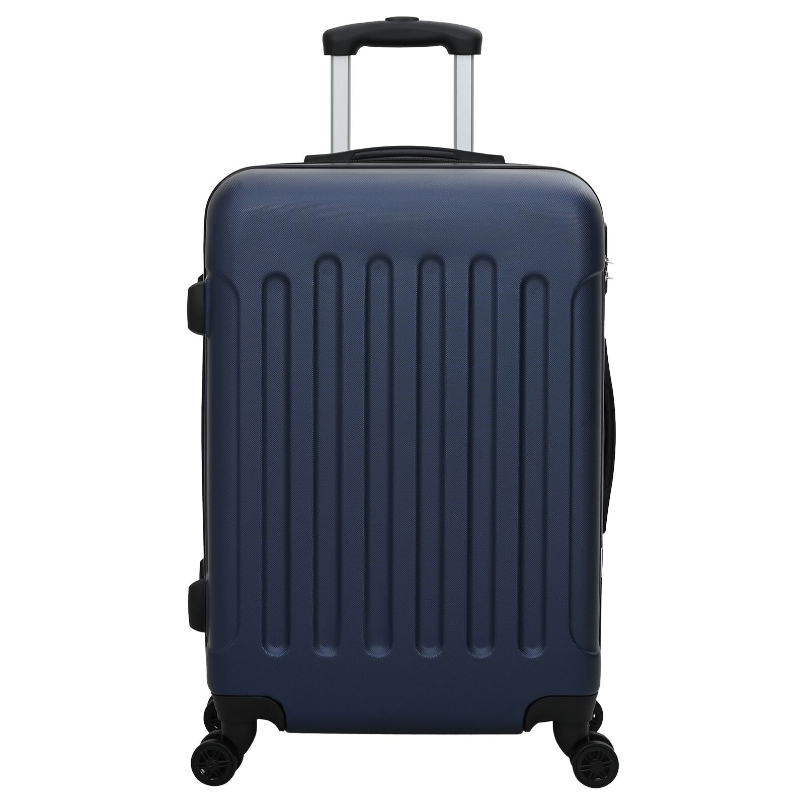 vidaXL Suitcase with Lock 3 pcs Dark Blue 50 x 31 x 78 cm ABS Plastic