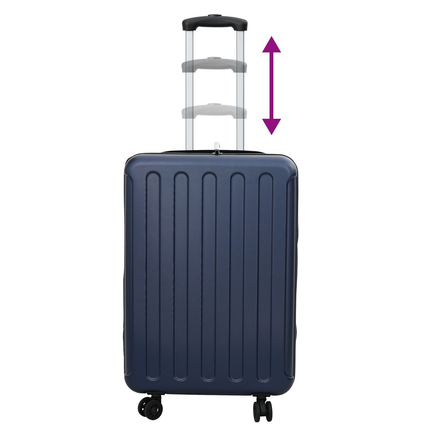 vidaXL Suitcase Folding Dark blue 43 x 27 x 66 cm ABS Plastic