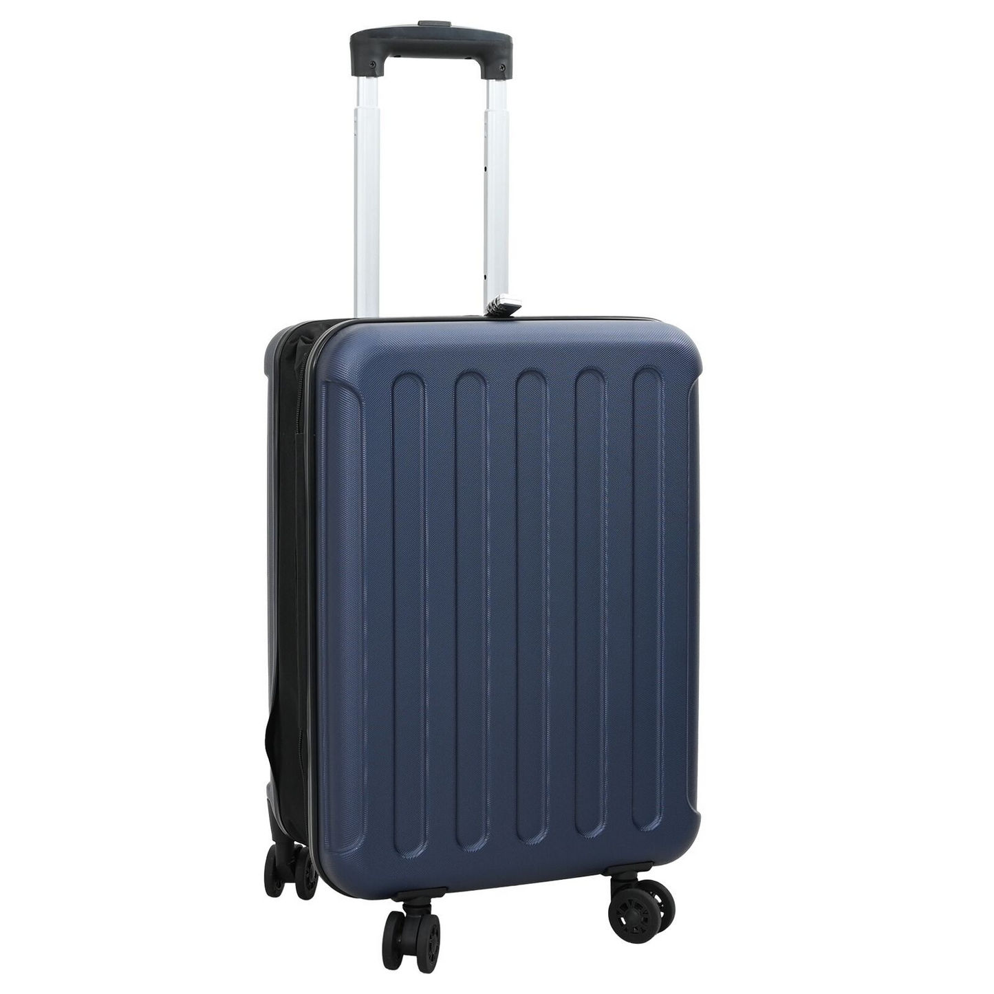 vidaXL Dark Blue Suitcase Folding 34 x 23 x 55.5 cm | ABS Plastic Travel Luggage