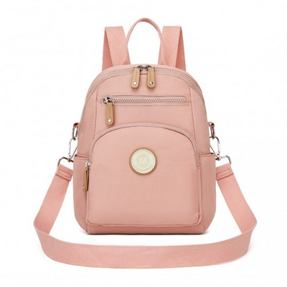Miss Lulu 3-in-1 Convertible Backpack - Versatile Backpack, Shoulder, or Crossbody Bag - Pink