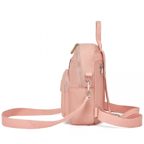 Miss Lulu 3-in-1 Convertible Backpack - Versatile Backpack, Shoulder, or Crossbody Bag - Pink