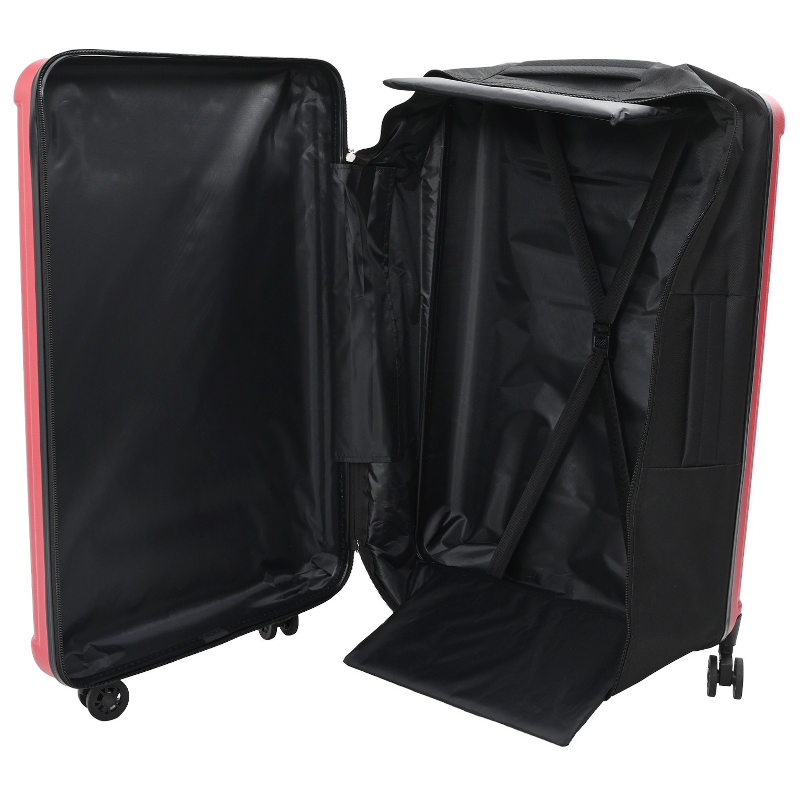 vidaXL Suitcase Folding with Lock Red 50 x 30 x 76 cm ABS Plastic
