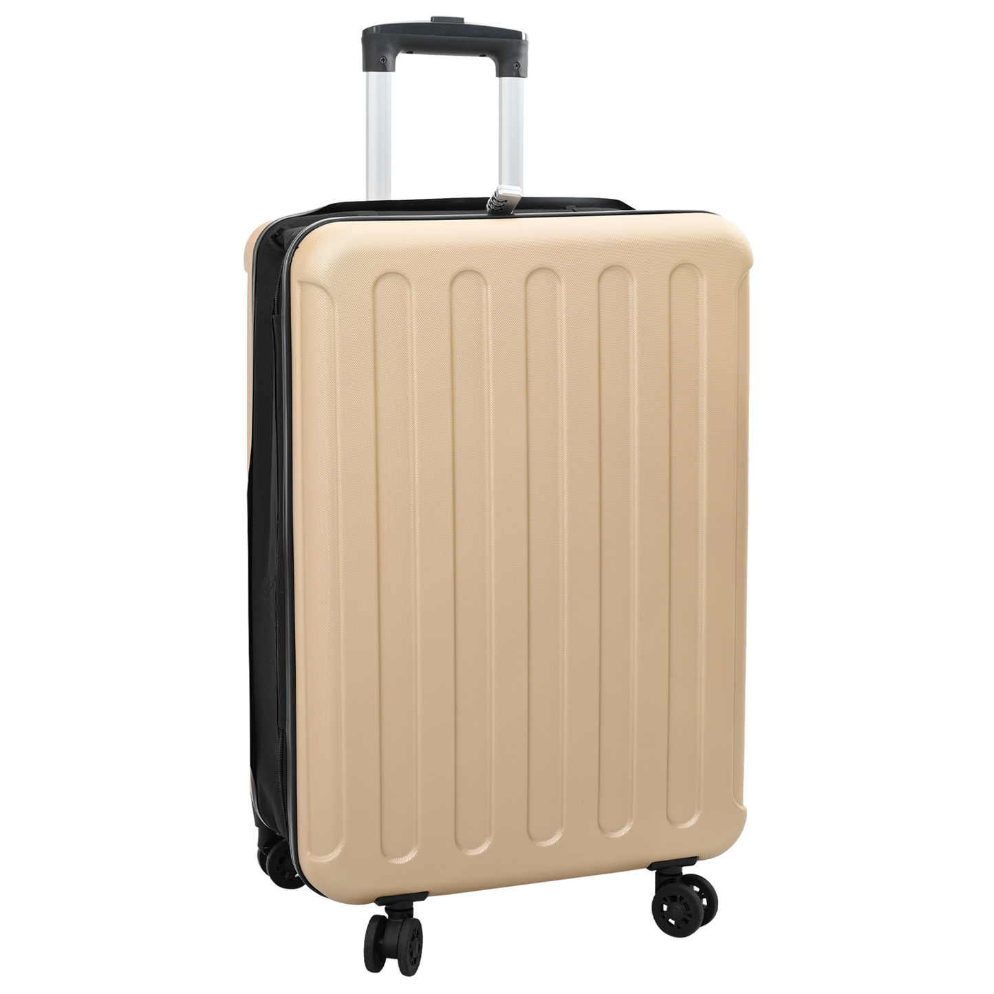 vidaXL Suitcase Folding Champagne 43 x 27 x 66 cm ABS Plastic
