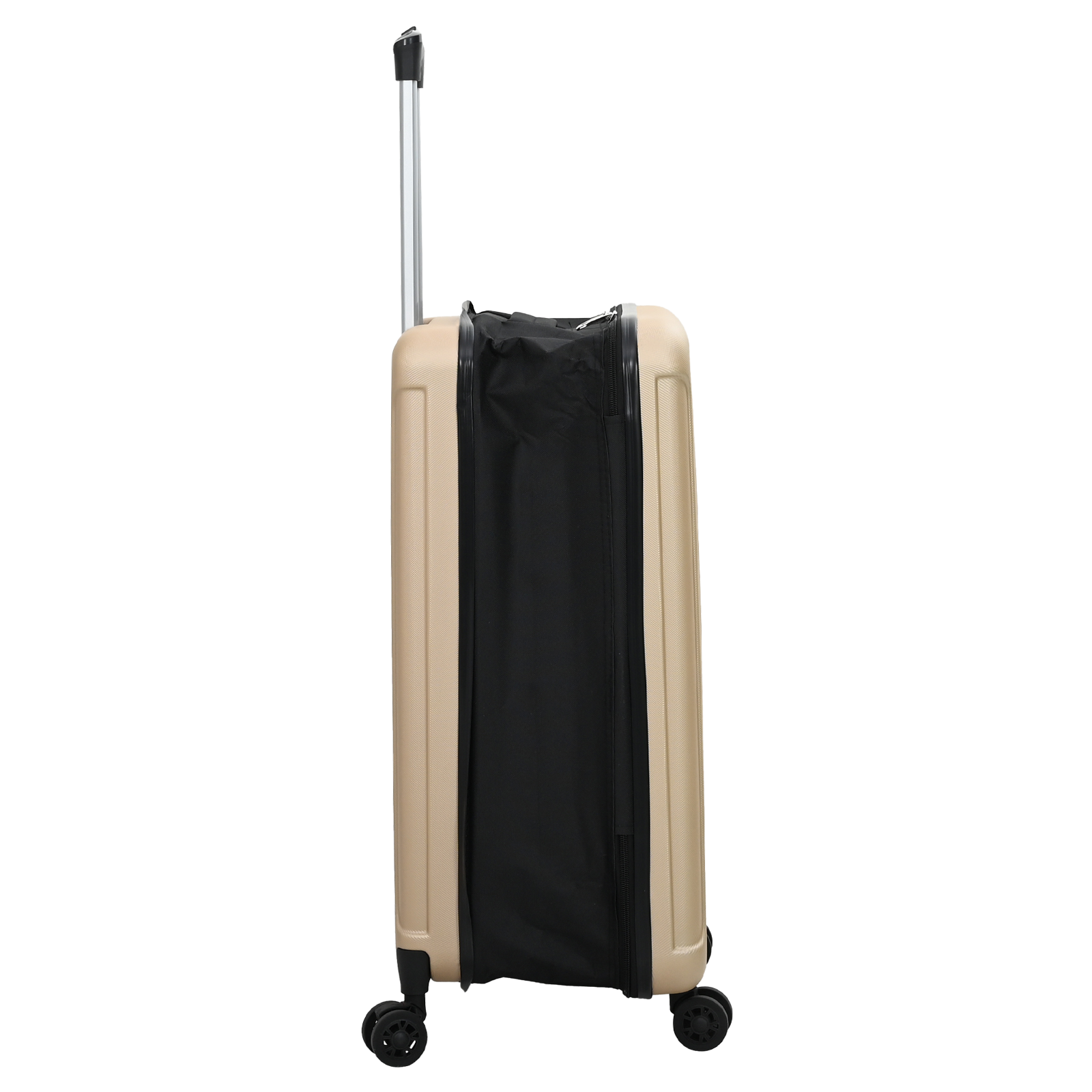 vidaXL Suitcase Folding Champagne 43 x 27 x 66 cm ABS Plastic