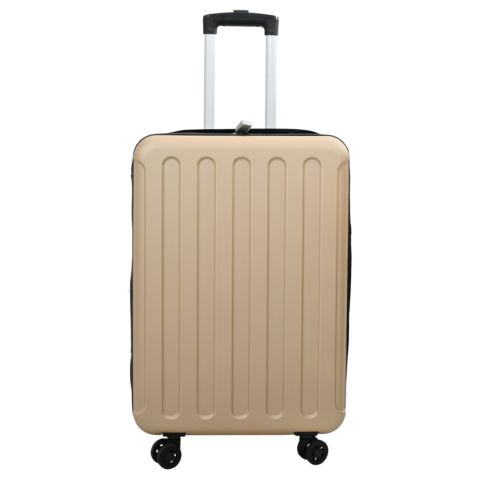 vidaXL Suitcase Folding - Champagne 34 x 23 x 55.5 cm - Durable ABS Plastic, Modern & Travel-Friendly