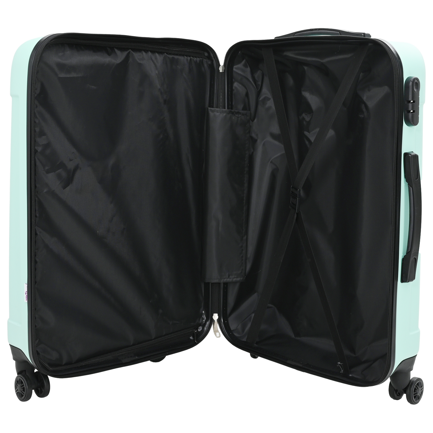 vidaXL Suitcase with Lock 3 pcs Mint green 50 x 31 x 78 cm ABS Plastic