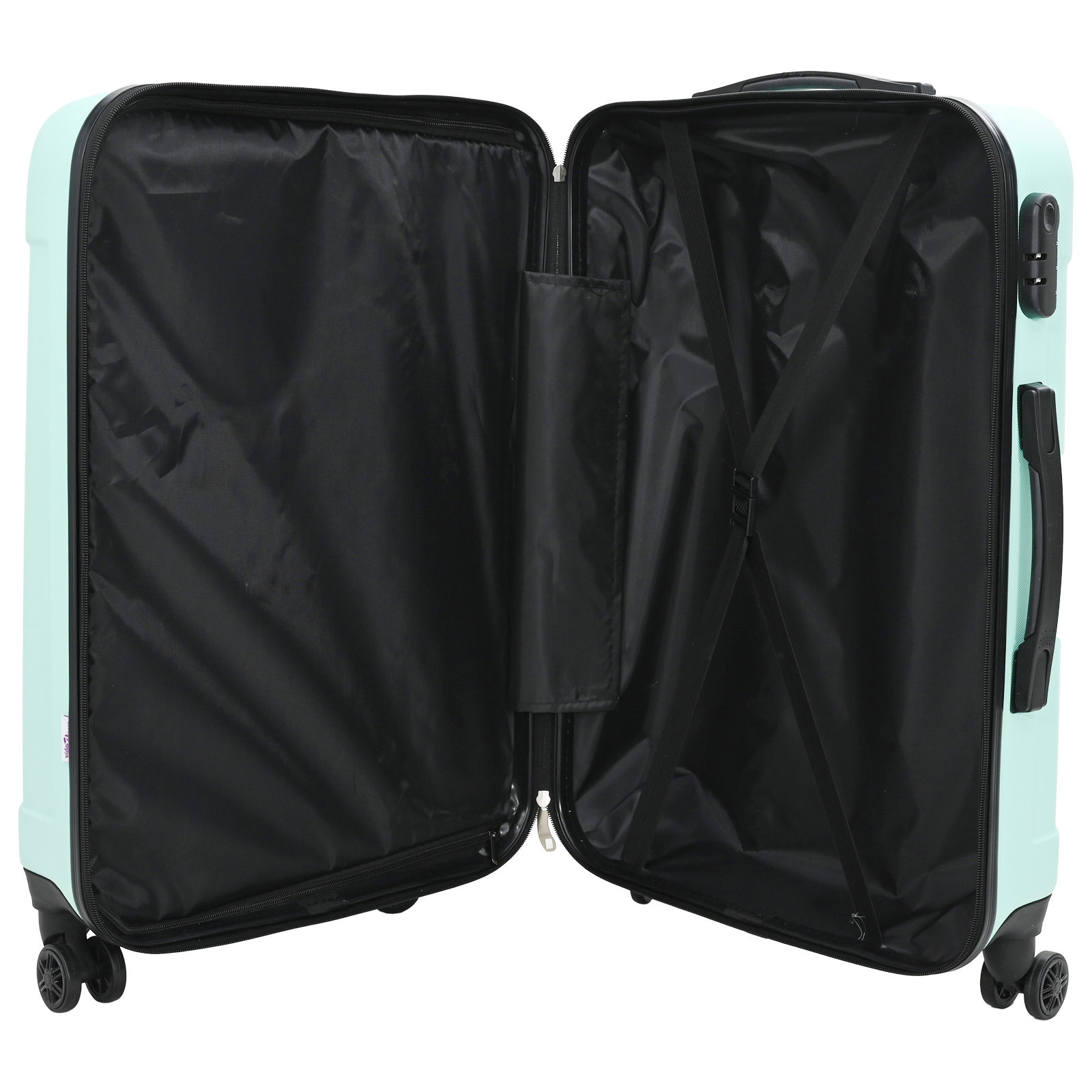 vidaXL Suitcase with Lock 3 pcs Mint green 50 x 31 x 78 cm ABS Plastic