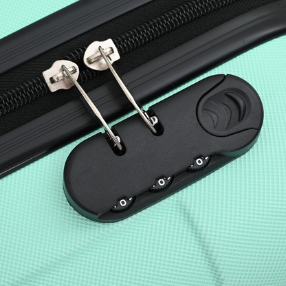 vidaXL Suitcase with Lock 3 pcs Mint green 50 x 31 x 78 cm ABS Plastic