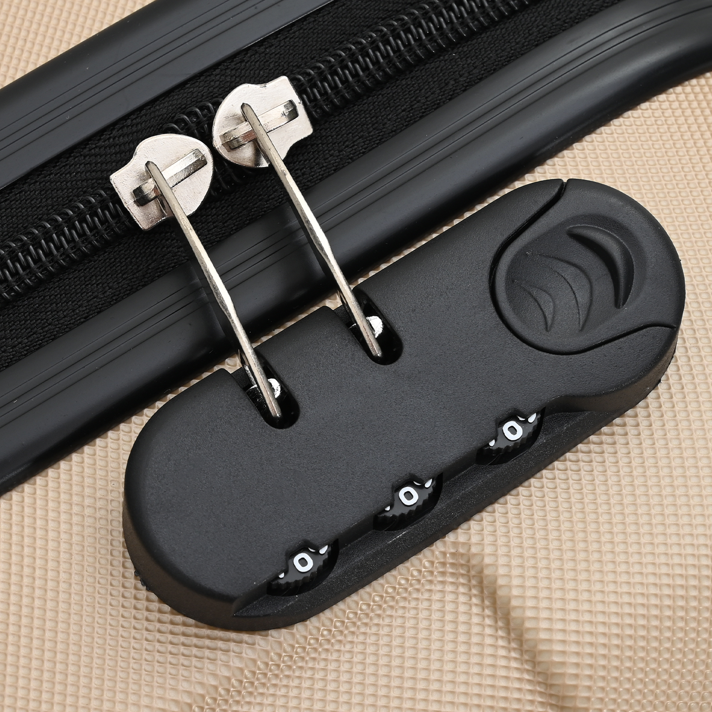 vidaXL Suitcase with Lock 3 pcs Champagne 50 x 31 x 78 cm ABS Plastic