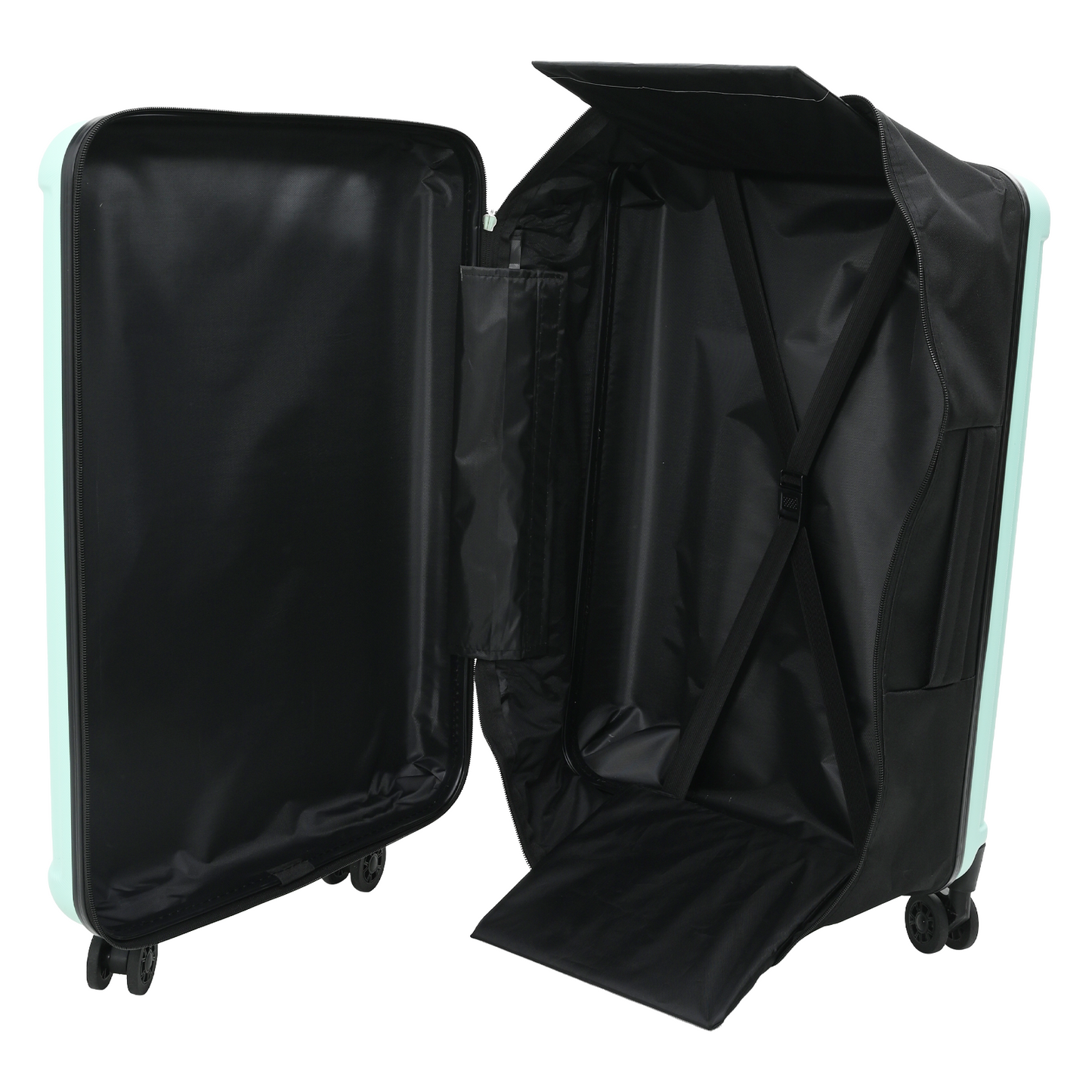 vidaXL Suitcase Folding Mint green 43 x 27 x 66 cm ABS Plastic