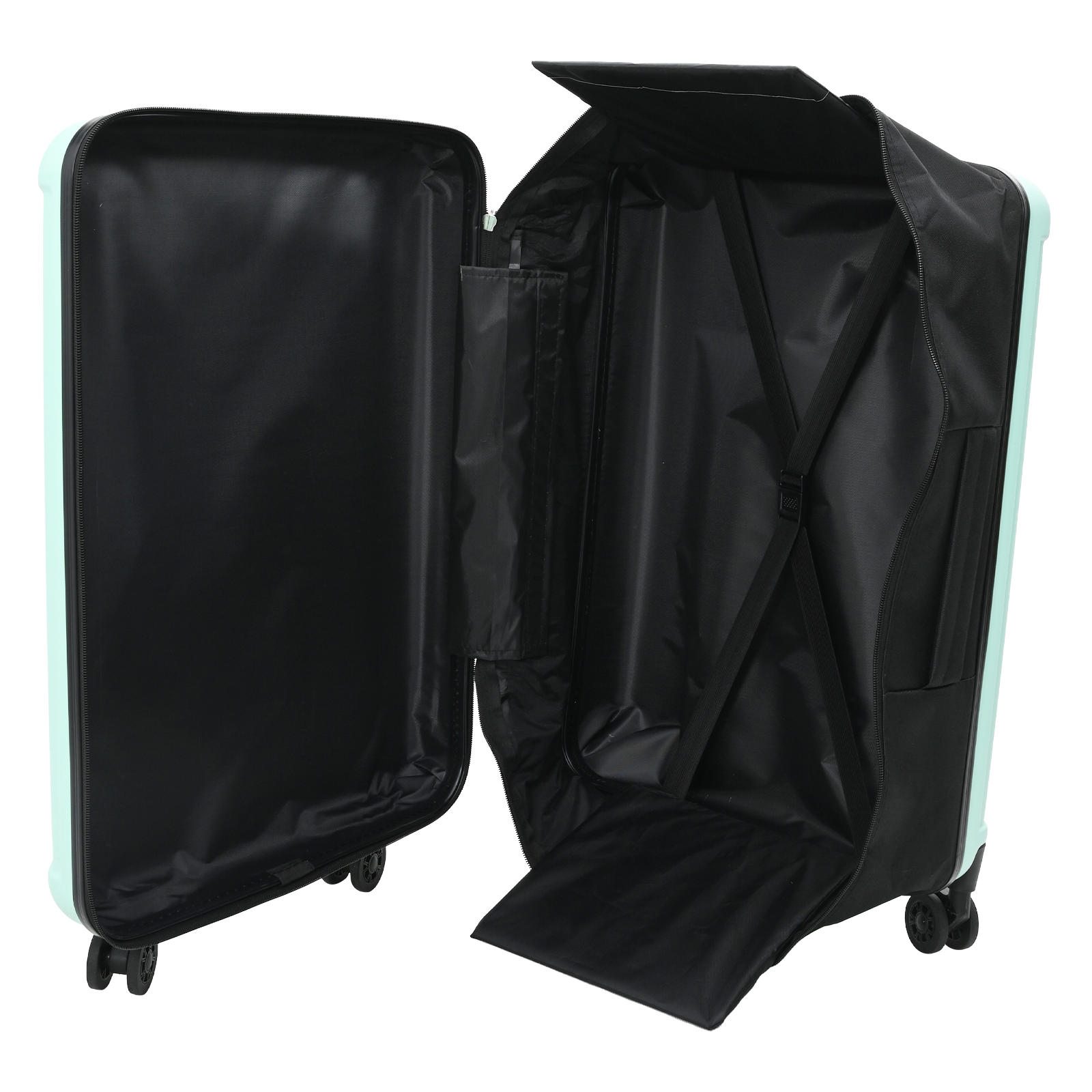 vidaXL Suitcase Folding Mint green 43 x 27 x 66 cm ABS Plastic