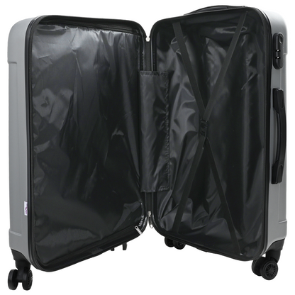 vidaXL Suitcase with Lock 3 pcs Silver 50 x 31 x 78 cm ABS Plastic
