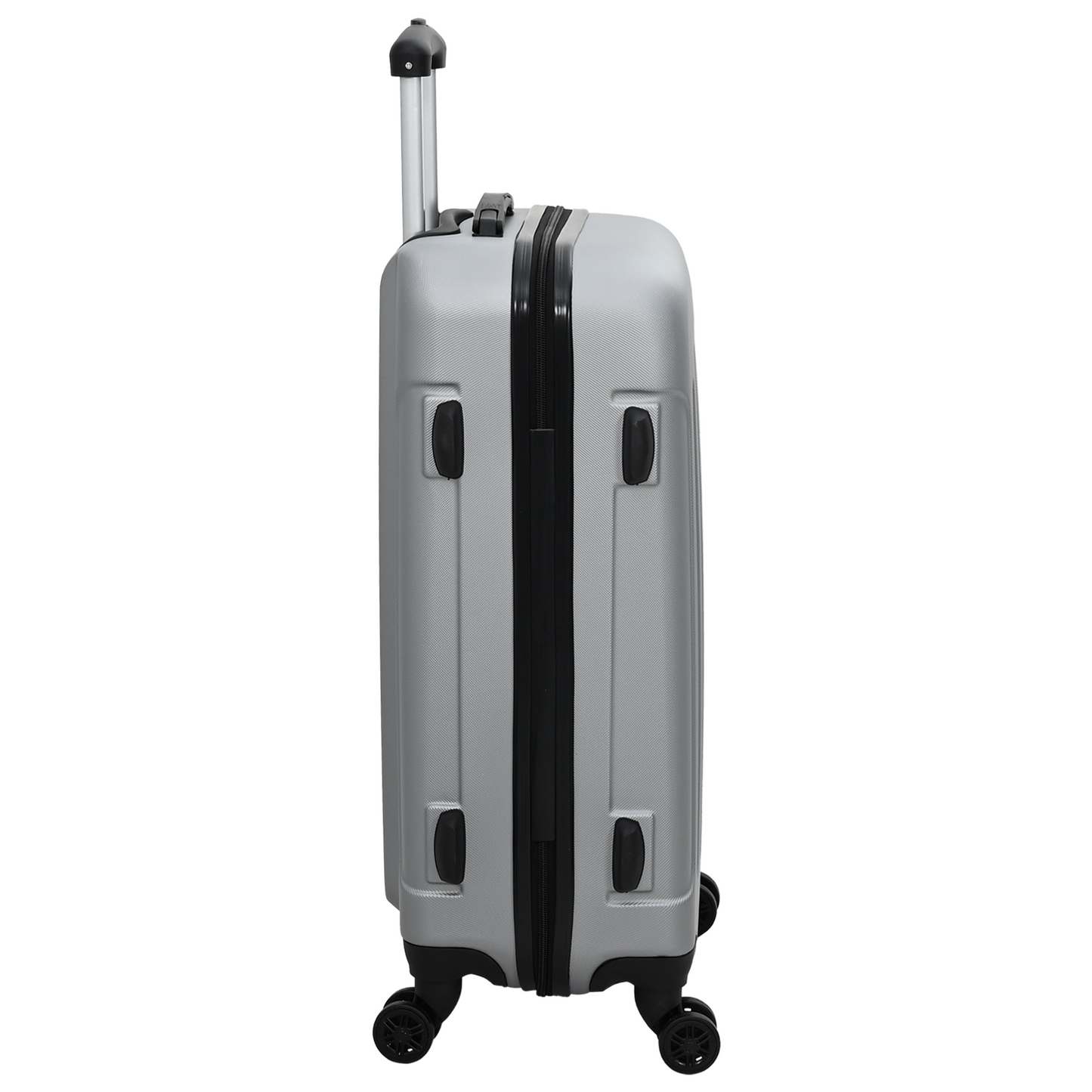 vidaXL Suitcase with Lock 3 pcs Silver 50 x 31 x 78 cm ABS Plastic