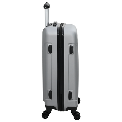 vidaXL Suitcase with Lock 3 pcs Silver 50 x 31 x 78 cm ABS Plastic