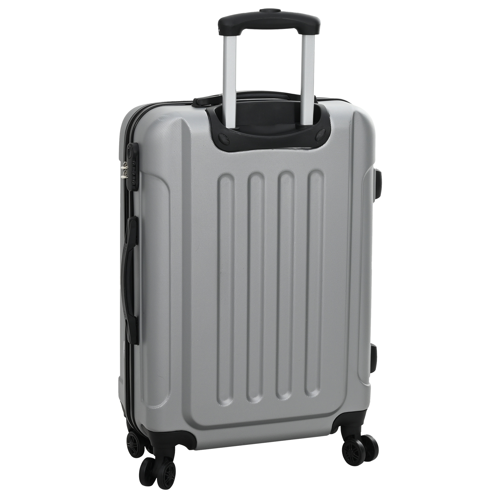 vidaXL Suitcase with Lock 3 pcs Silver 50 x 31 x 78 cm ABS Plastic