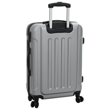 vidaXL Suitcase with Lock 3 pcs Silver 50 x 31 x 78 cm ABS Plastic