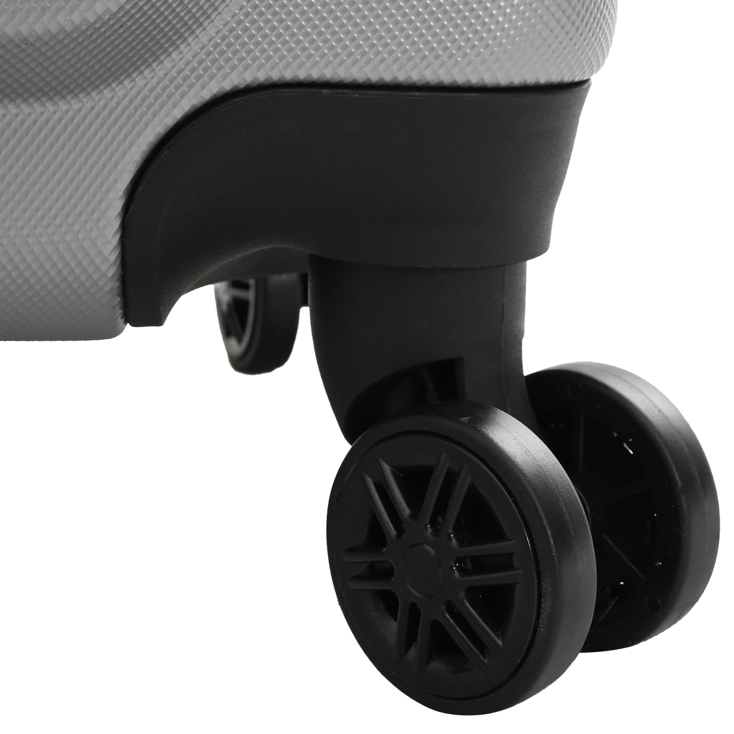 vidaXL Suitcase with Lock 3 pcs Silver 50 x 31 x 78 cm ABS Plastic