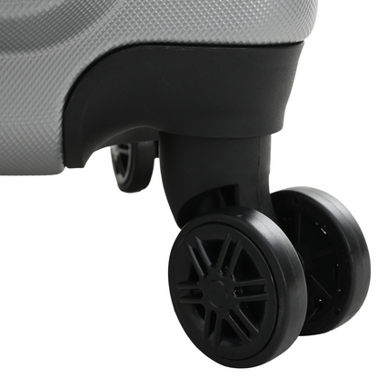 vidaXL Suitcase with Lock 3 pcs Silver 50 x 31 x 78 cm ABS Plastic