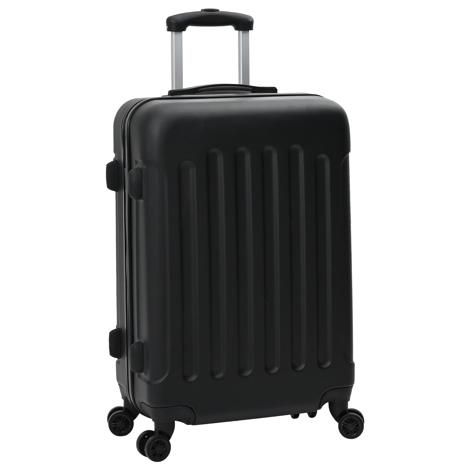 vidaXL Suitcase with Lock 3 pcs Black 50 x 31 x 78 cm ABS Plastic