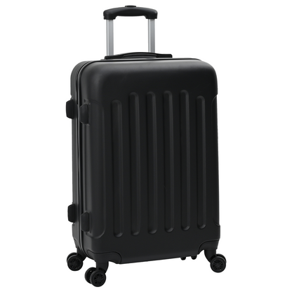 vidaXL Suitcase with Lock 3 pcs Black 50 x 31 x 78 cm ABS Plastic