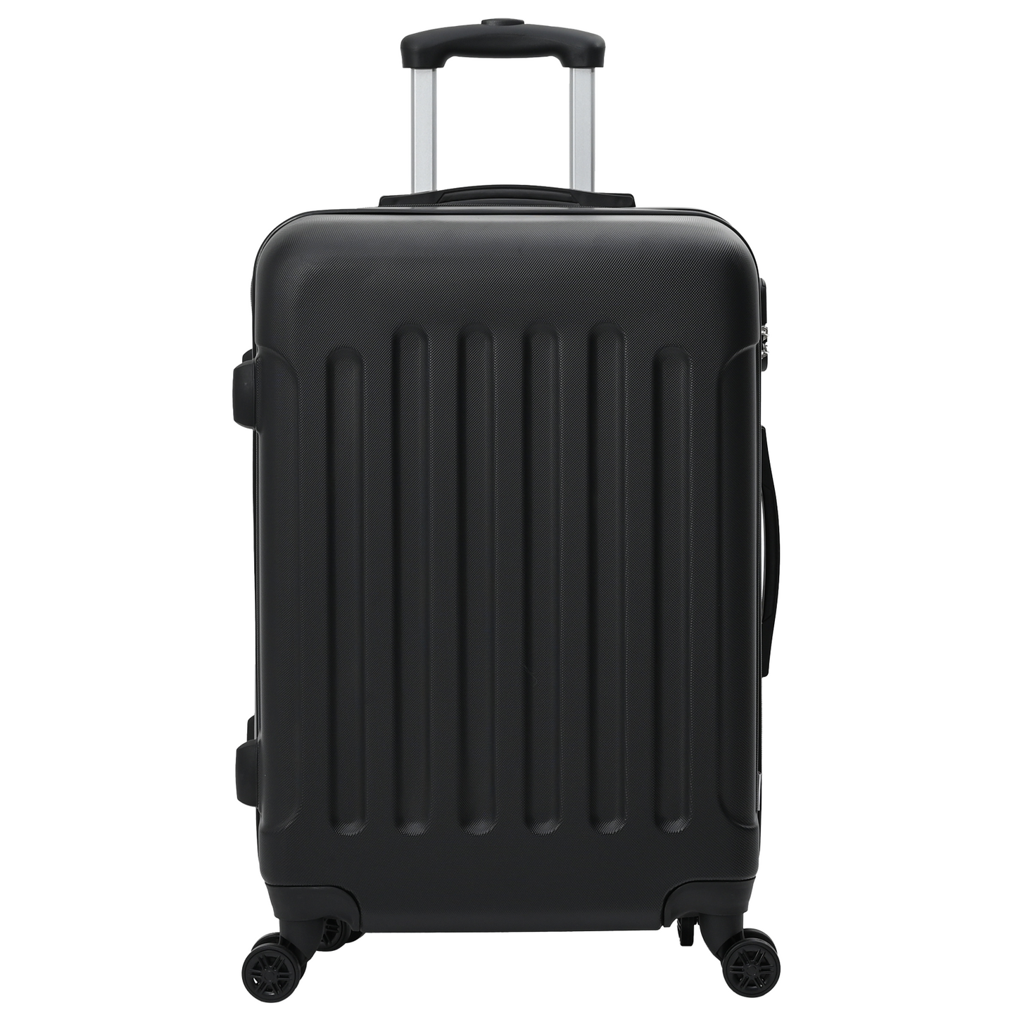 vidaXL Suitcase with Lock 3 pcs Black 50 x 31 x 78 cm ABS Plastic